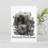 Drahthaar Pointer, Jagd im Freien Feiertagskarte (Stehend Vorderseite)