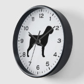 Drahthaar Pointing Grifffon Dog Silhouette Uhr (Winkel)