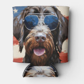 Drahthaar Pointing Griffon 4. Juli Dosenkühler (Vorderseite)