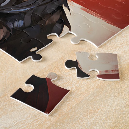 Drahthaar Pointing Griffon 4. Juli Puzzle (Seite)