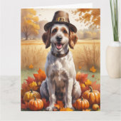 Drahthaar Pointing Griffon Autumn Leaves Karte (Vorderseite)