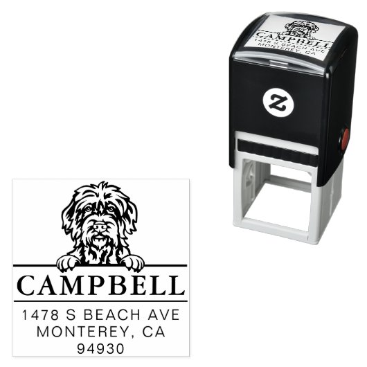 Drahthaar-Pointing-Griffon-benutzerdefinierte Dog- Permastempel (Beispiel)