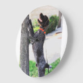 Drahthaar Pointing Griffon Clock Große Wanduhr (Winkel)