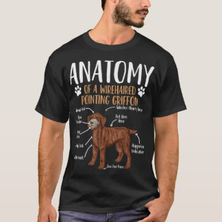 Drahthaar Pointing Griffon Dog Anatomie T-Shirt