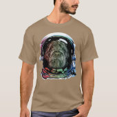 Drahthaar Pointing Griffon Dog Astronaut Dog Fami T-Shirt (Vorderseite)