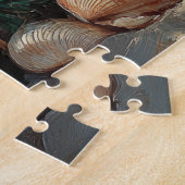 Drahthaar Pointing Griffon Dog Christmas Beach Puzzle (Seite)