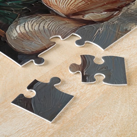 Drahthaar Pointing Griffon Dog Christmas Beach Puzzle (Seite)