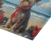 Drahthaar Pointing Griffon Dog Christmas Beach Schneidebrett (Ecke)