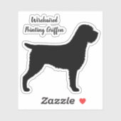 Drahthaar Pointing Griffon Dog Silhouette Sticker (Blatt)