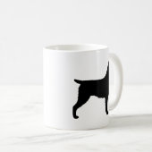 Drahthaar Pointing Griffon Dog Silhouetten Kaffeetasse (VorderseiteRechts)