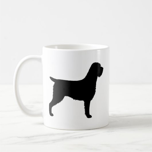 Drahthaar Pointing Griffon Dog Silhouetten Kaffeetasse (Links)