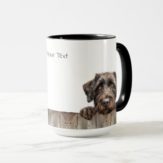 Drahthaar Pointing Griffon Dog Tasse (VorderseiteRechts)