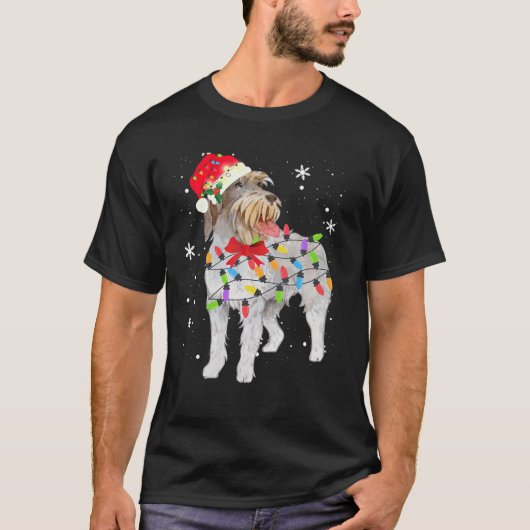 Drahthaar Pointing Griffon Dog Weihnachten Weihnac T-Shirt (Vorderseite)