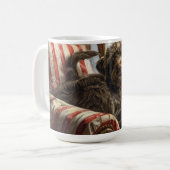 Drahthaar Pointing Griffon Dog Weihnachtsfest Kaffeetasse (Vorderseite Links)