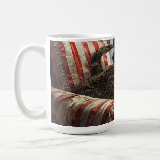 Drahthaar Pointing Griffon Dog Weihnachtsfest Kaffeetasse (Links)