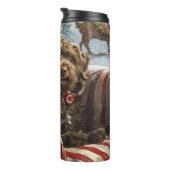 Drahthaar Pointing Griffon Dog Weihnachtsfest Thermosbecher (Nach rechts gedreht)