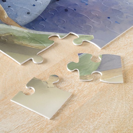 Drahthaar Pointing Griffon Easter Eggs Holiday Puzzle (Seite)