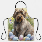Drahthaar Pointing Griffon Easter Eggs Holiday Schürze (Vorderseite)