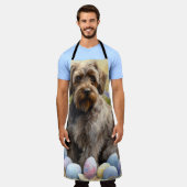 Drahthaar Pointing Griffon Easter Eggs Holiday Schürze (Getragen)