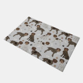 Drahthaar Pointing Griffon Fußmatte (Schrägansicht)