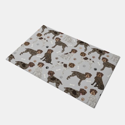 Drahthaar Pointing Griffon Fußmatte (Schrägansicht)