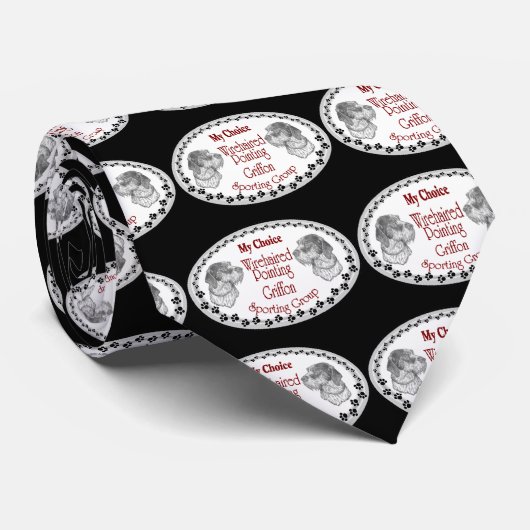 Drahthaar Pointing Griffon Geschenke Krawatte (Gerollt)