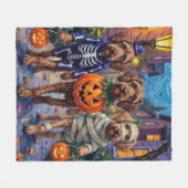 Drahthaar Pointing Griffon Halloween Kostüme Fleecedecke (Vorderseite (Horizontal))