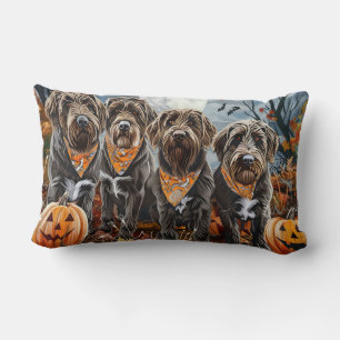 Drahthaar Pointing Griffon Halloween Spooky Lendenkissen