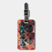 Drahthaar Pointing Griffon Heart Valentine's Day Gepäckanhänger (Vorderseite vertikal)