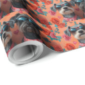 Drahthaar Pointing Griffon Heart Valentine's Day Geschenkpapier (Rolleneckpunkt)