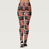 Drahthaar Pointing Griffon Heart Valentine's Day Leggings (Rückseite)