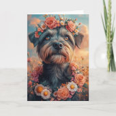 Drahthaar Pointing Griffon Herz Valentinstag Karte (Vorderseite)