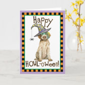 Drahthaar Pointing Griffon Hexe Karte (Gelbe Blume)