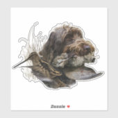 Drahthaar Pointing Griffon, Jagd auf Holzhaken Aufkleber (Blatt)