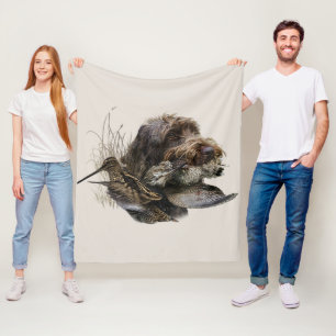 Drahthaar Pointing Griffon, Jagd auf Holzhaken Fleecedecke