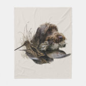 Drahthaar Pointing Griffon, Jagd auf Holzhaken Fleecedecke (Vorderseite)