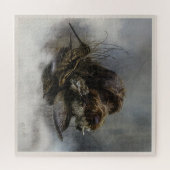 Drahthaar Pointing Griffon, Jagd auf Holzhaken Puzzle (Horizontal)