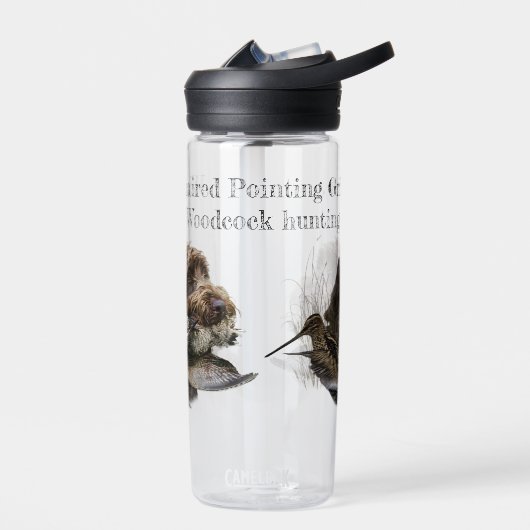 Drahthaar Pointing Griffon, Jagd auf Holzhaken Trinkflasche (Links)