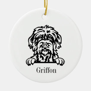 Drahthaar Pointing Griffon Keramik Ornament