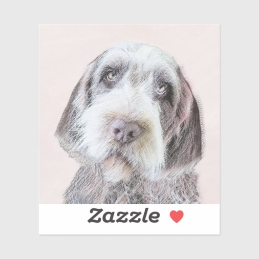 Drahthaar Pointing Griffon Painting - Dog Art Aufkleber (Blatt)