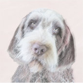 Drahthaar Pointing Griffon Painting - Dog Art Aufkleber (Vorderseite)