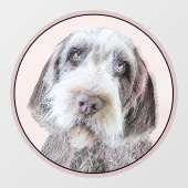 Drahthaar Pointing Griffon Painting - Dog Art Fensteraufkleber (Blatt)