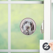 Drahthaar Pointing Griffon Painting - Dog Art Fensteraufkleber (Zuhause)