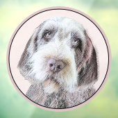 Drahthaar Pointing Griffon Painting - Dog Art Fensteraufkleber (Blatt 3)