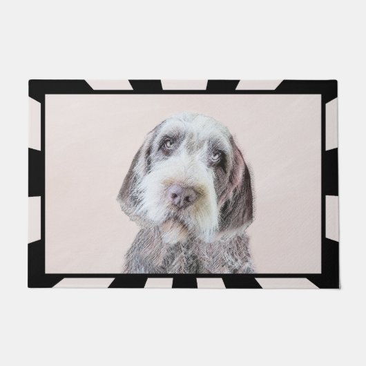 Drahthaar Pointing Griffon Painting - Dog Art Fußmatte (Vorderseite)