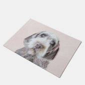 Drahthaar Pointing Griffon Painting - Dog Art Fußmatte (Schrägansicht)