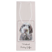 Drahthaar Pointing Griffon Painting - Dog Art Geschenktüte Für Weinflaschen (Rückseite)