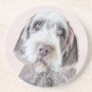 Drahthaar Pointing Griffon Painting - Dog Art Getränkeuntersetzer