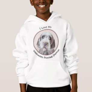 Drahthaar Pointing Griffon Painting - Dog Art Hoodie