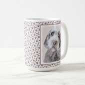 Drahthaar Pointing Griffon Painting - Dog Art Kaffeetasse (VorderseiteRechts)